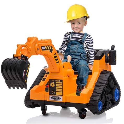 kids electric ride on digger